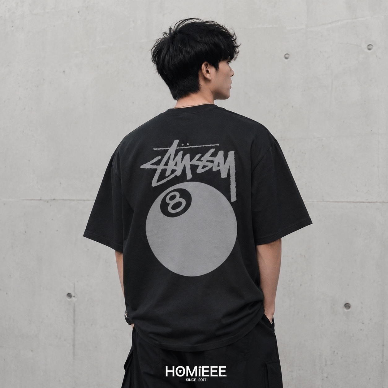 Stussy 8 Ball Pig Dyed Tee 短袖 8號球 黑灰 米白