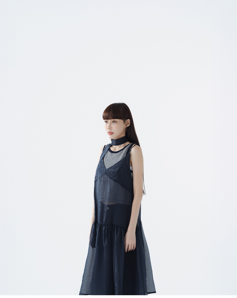 Chiffon sheer long cardigan with tie detail, available in four colors.【01099773】in stock+pre-order