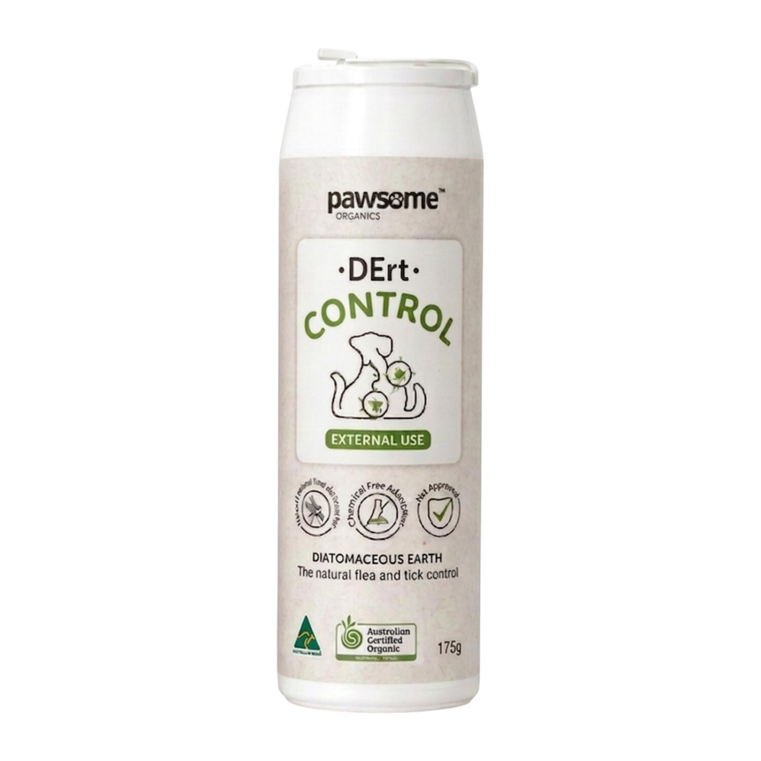 PAWSOME Organics - DErt Control 矽藻土粉 175g
