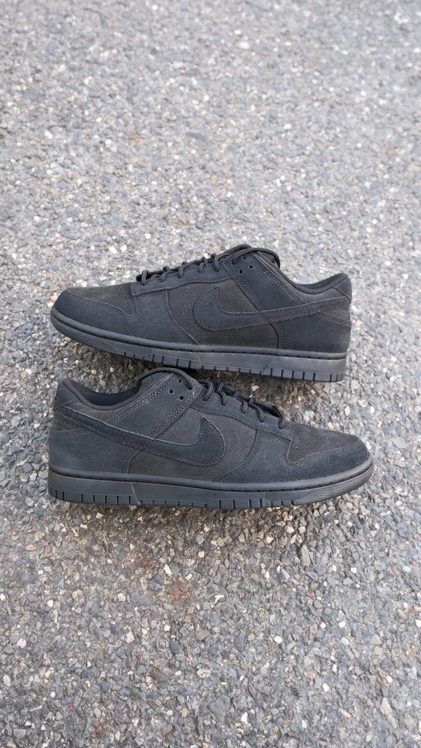 Nike Dunk Low SE Triple Black 黑色 復古 麂皮 休閒鞋 IB6651-001