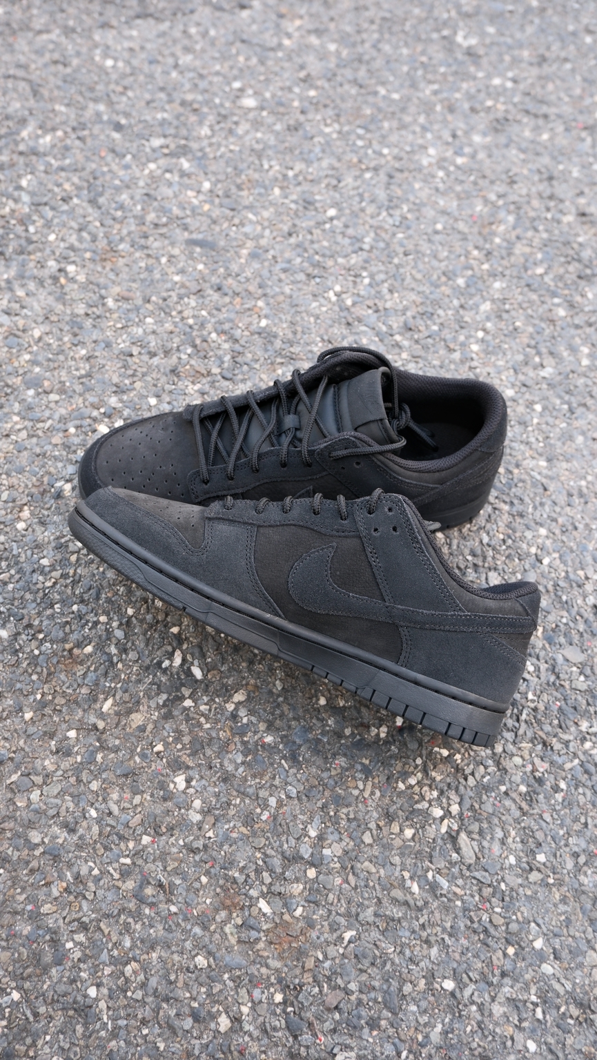 Nike Dunk Low SE Triple Black 黑色 復古 麂皮 休閒鞋 IB6651-001