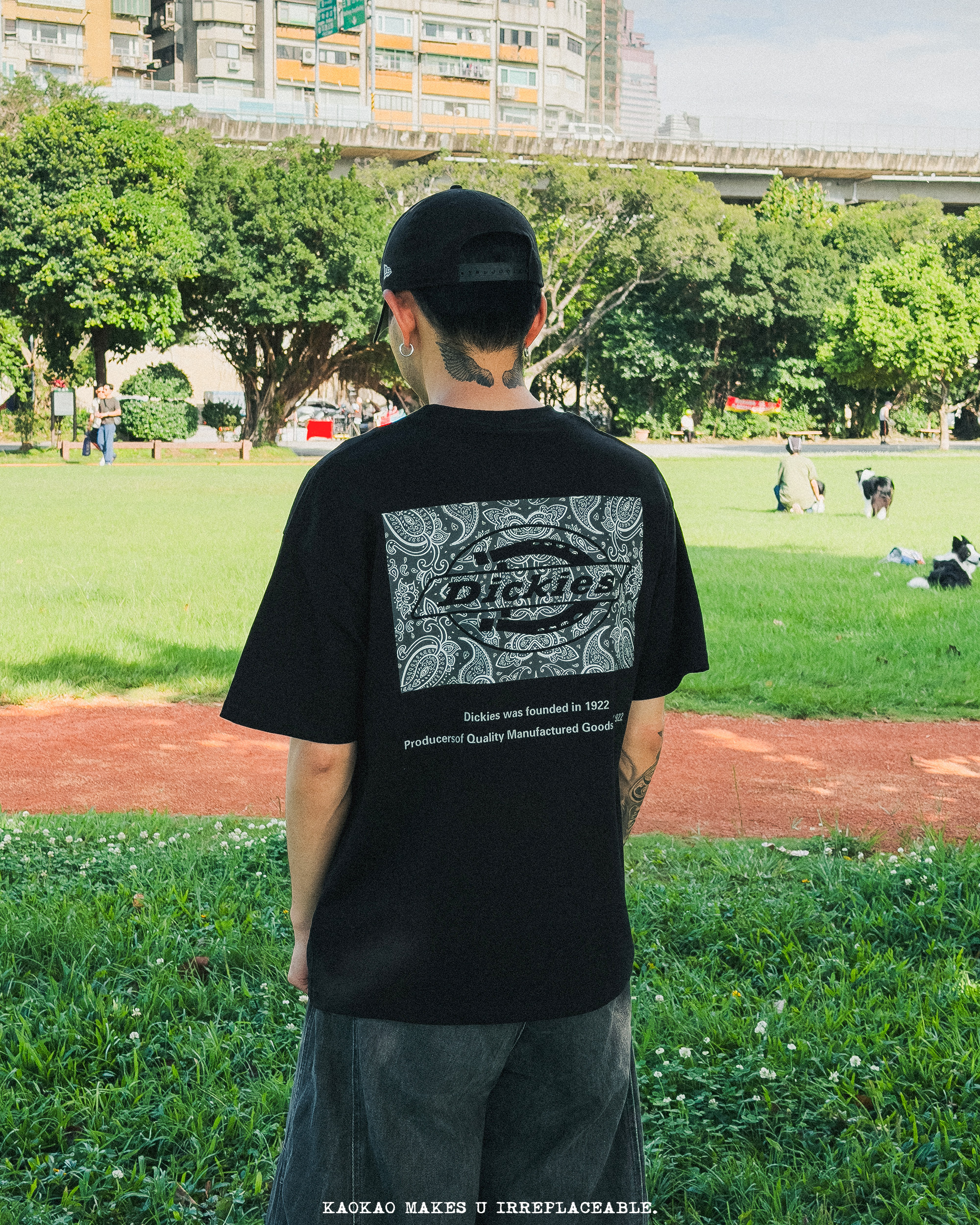 現貨 Dickies 復古 厚磅 320g 腰果花 變形蟲 LOGO 短T