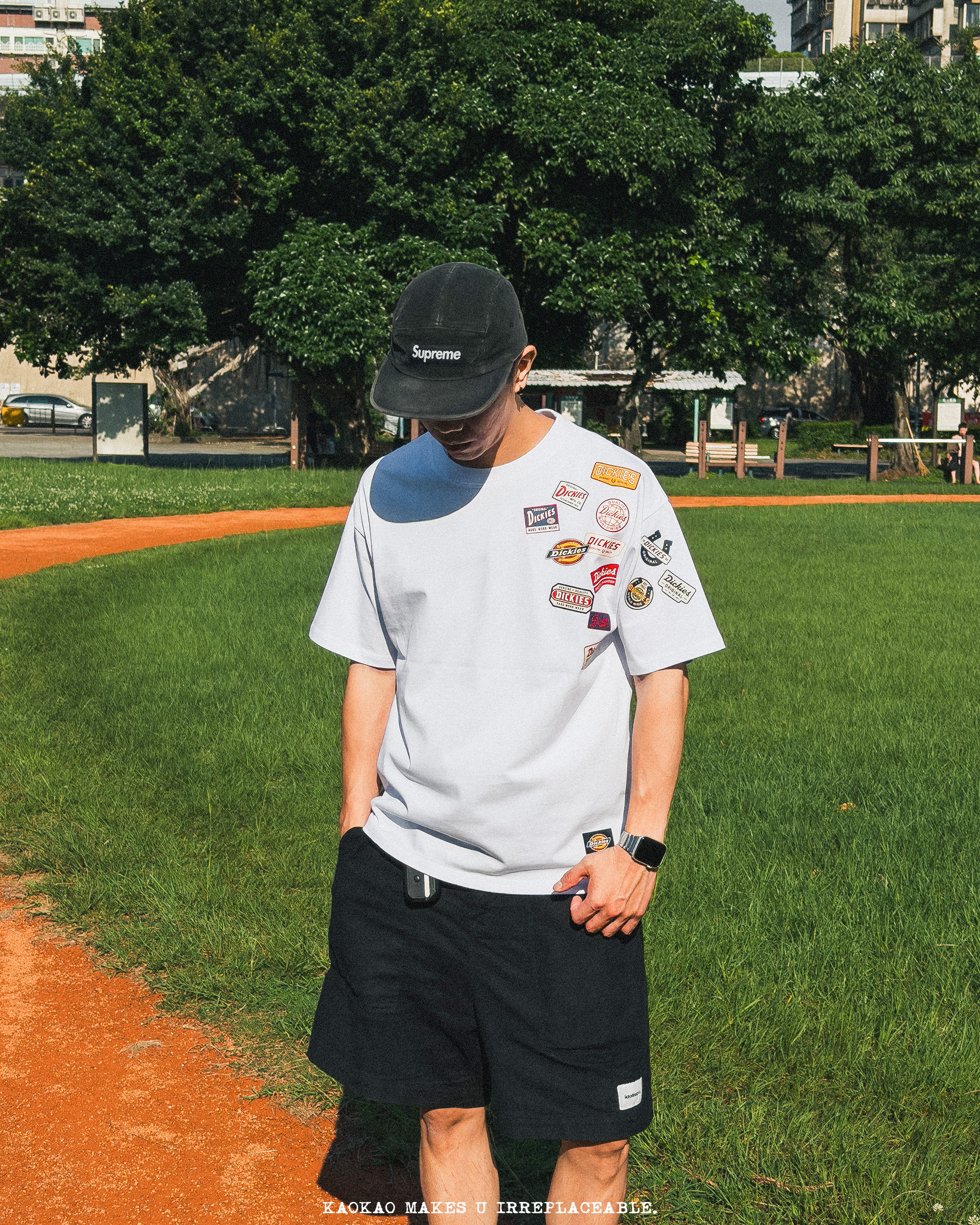 Dickies 300g 純棉 塗鴉印花字母 短踢