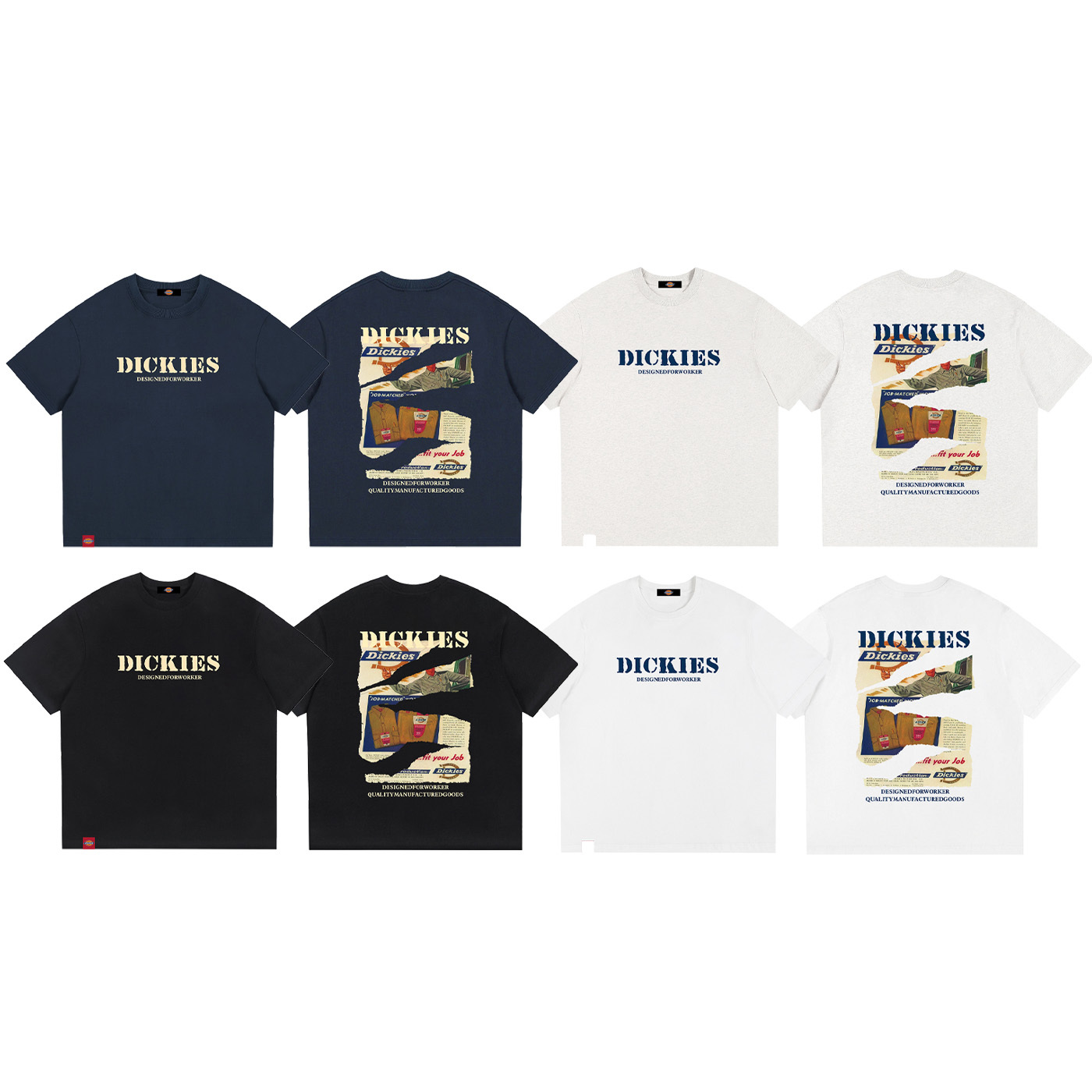 Dickies 320g 純棉 簽名 舊報紙字母 短踢