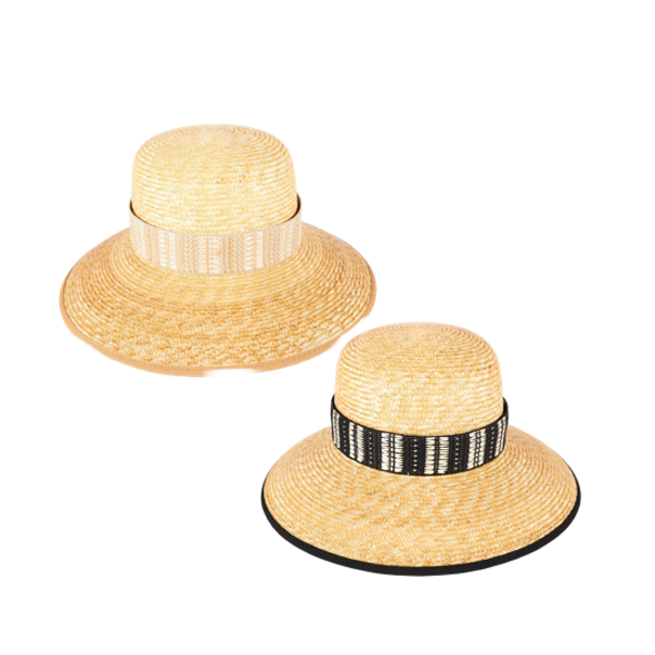 1CP0520-011 [COMPLIT] Panther Hat Natural/Black #14645 (EU)