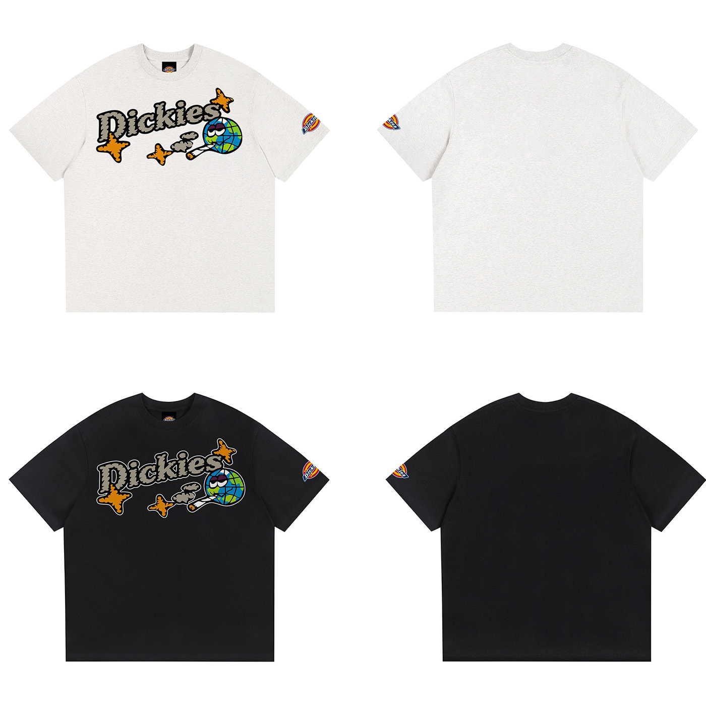 Dickies 320g 地球卡通 厚磅 短Tee