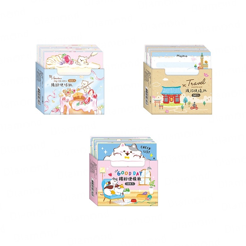 Diamond Stationery & Packaging – Season Paper & Gift, Color Box Memo Pads 300 Pack [M7500]