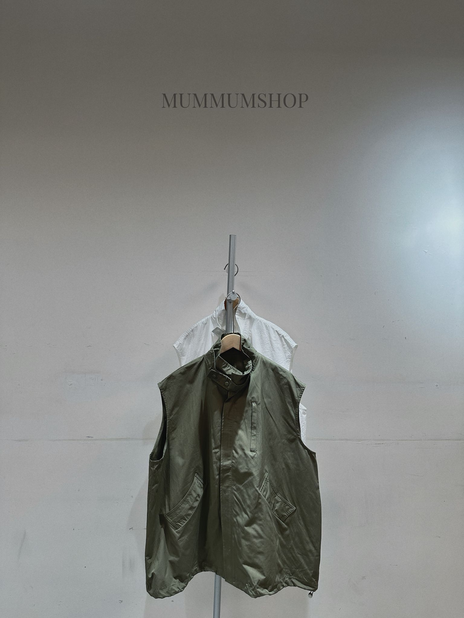 0213305a/高領工裝款無袖外套 54/54/28