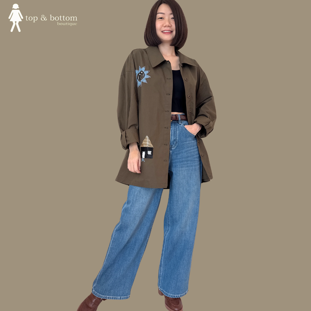 DENIM WIDE LEG JEANS