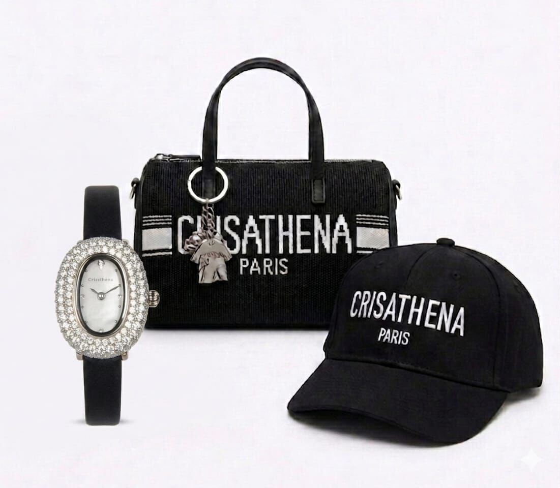 0519CTD01-CRISATHENA-COLLECTION-Crisathena 5月份母親節套裝 (套裝優惠)Boston bag + Watch  + Cap + Charms 黑色套裝 (DM1)