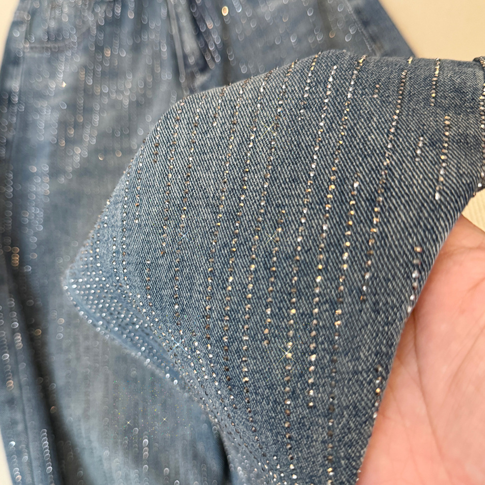 鋯石水鑽 超閃牛仔褲