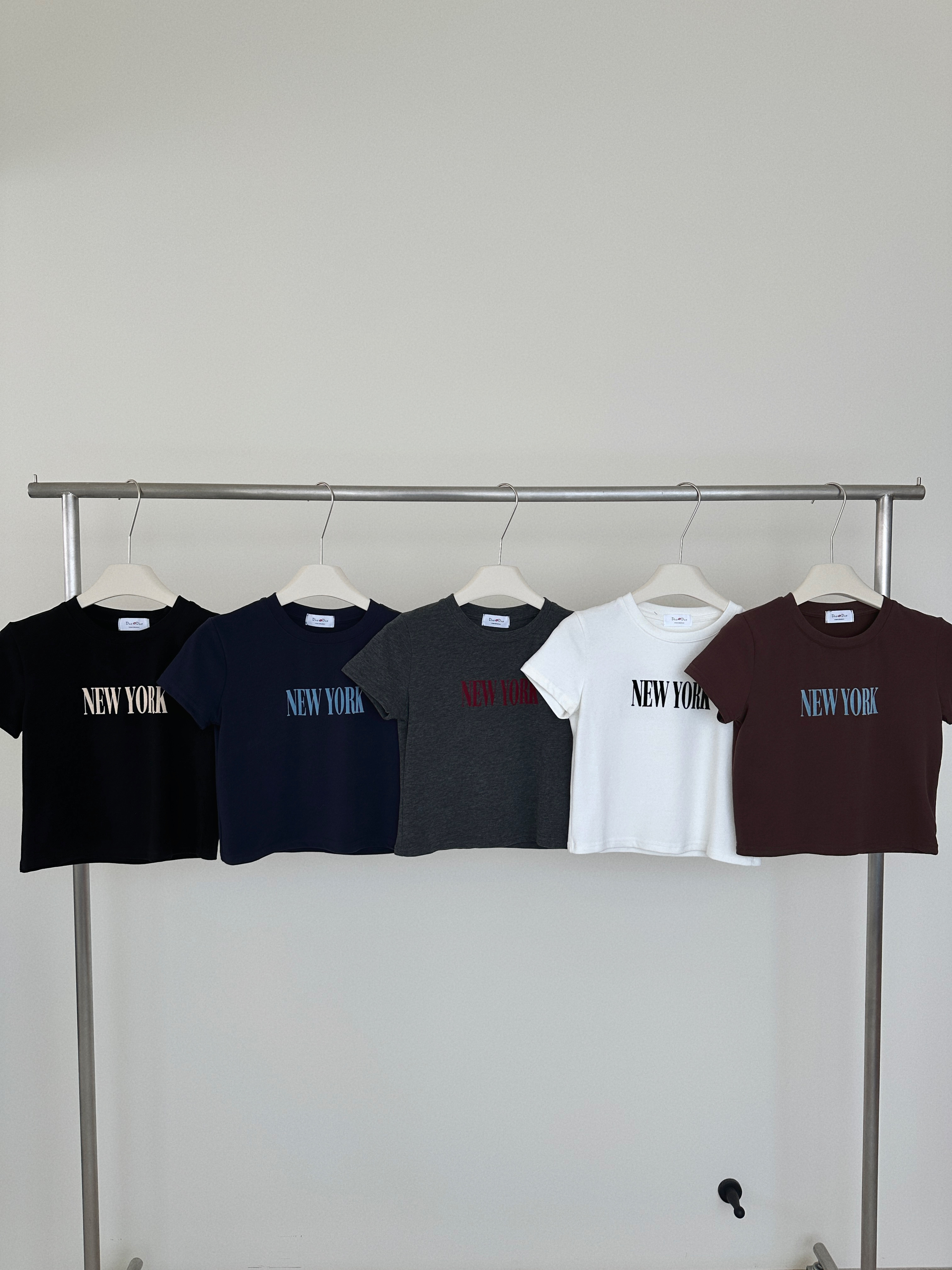 NEW YORK字母微合身短袖Tee