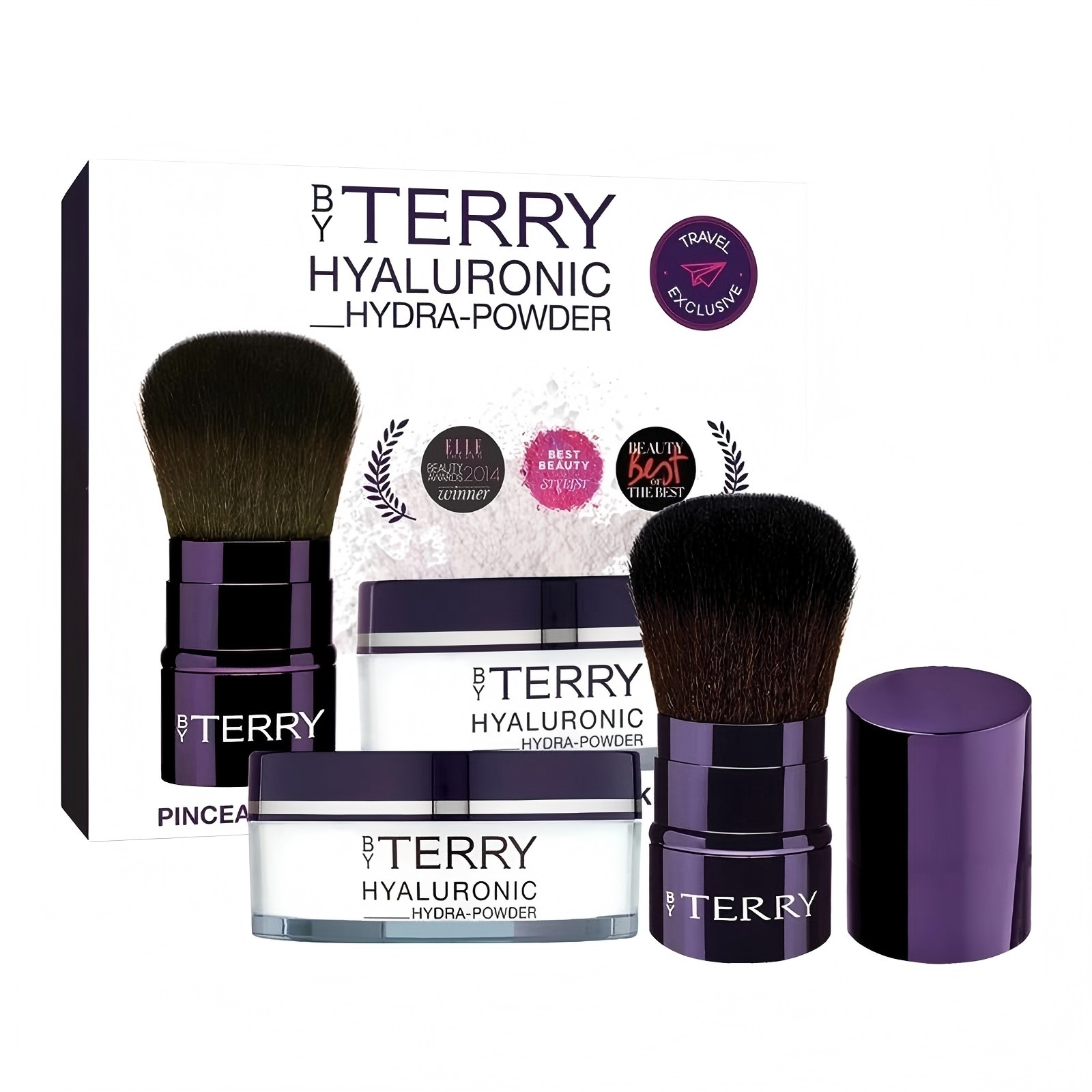 By Terry  泰利 玻尿酸護膚柔焦蜜粉10g+散粉刷套裝【正品】 高級霧面奶油肌 By Terry Hyaluronic Hydra Powder 10g with Kabuki Brush