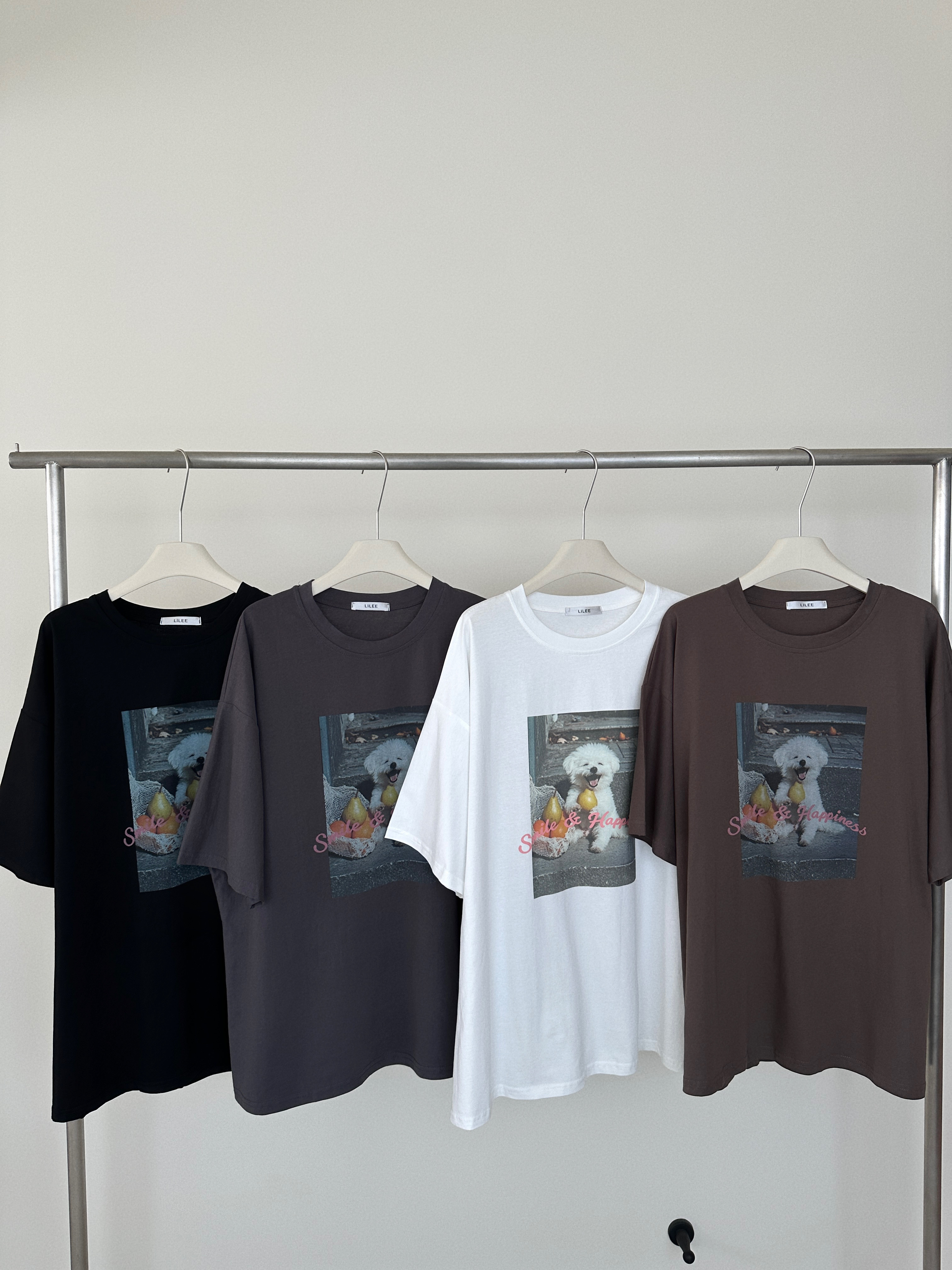 萌萌狗勾照片寬鬆短袖大Tee