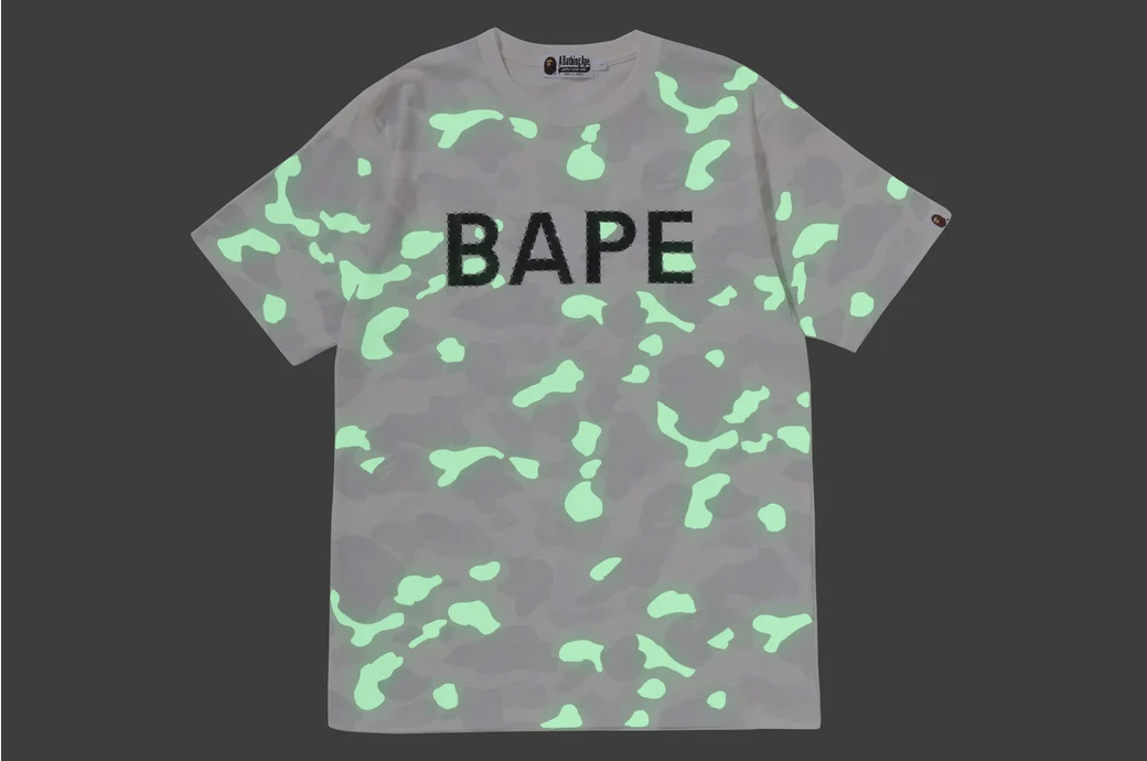 【BAPE男生】0516發售 夜光水鑽 CITY CAMO RHINESTONE BAPE LOGO TEE