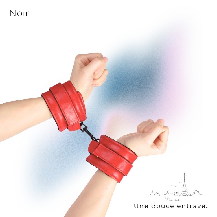 Noir 巴黎午夜 經典手銬 魔鬼氈式 sm手銬 情趣手銬 道具手銬