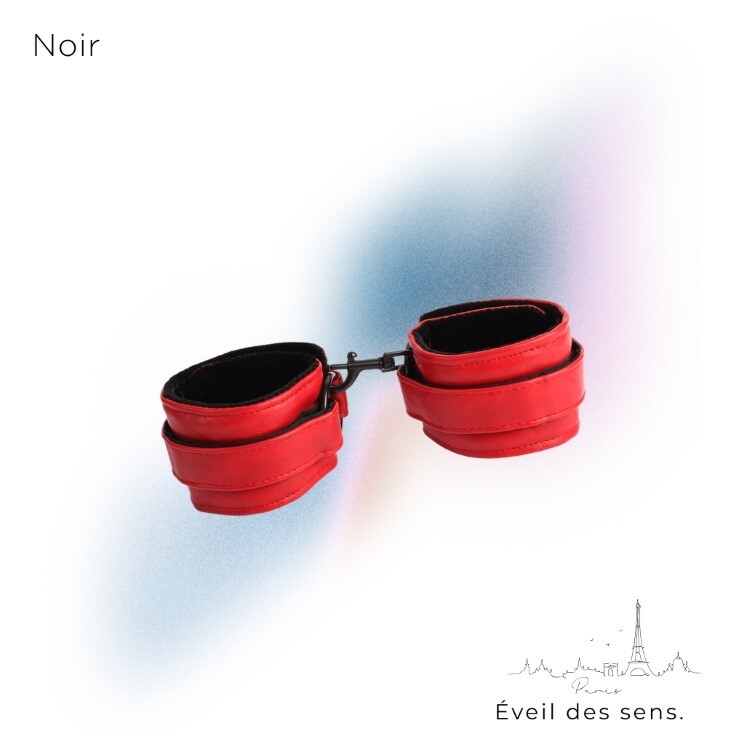 Noir 巴黎午夜 經典手銬 魔鬼氈式 sm手銬 情趣手銬 道具手銬