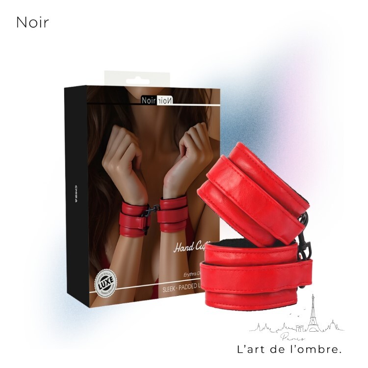 Noir 巴黎午夜 經典手銬 魔鬼氈式 sm手銬 情趣手銬 道具手銬