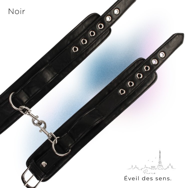 Noir 巴黎午夜 經典手銬 針扣式 極黑之境 sm手銬 情趣手銬