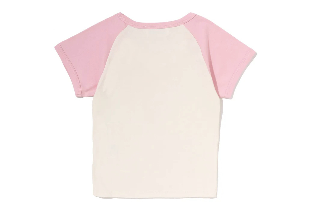 【BAPE 女生】0516發售COLLEGE RAGLAN CROPPED TEE