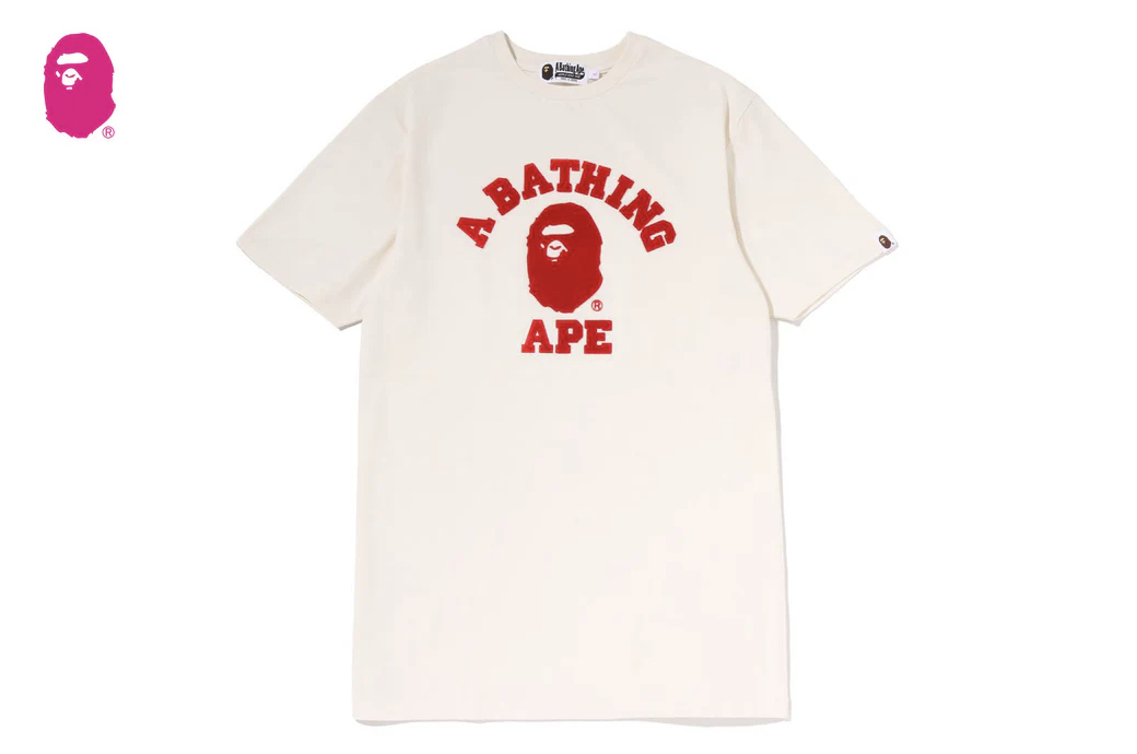 【BAPE 女生】0516發售 長版 COLLEGE TEE DRESS