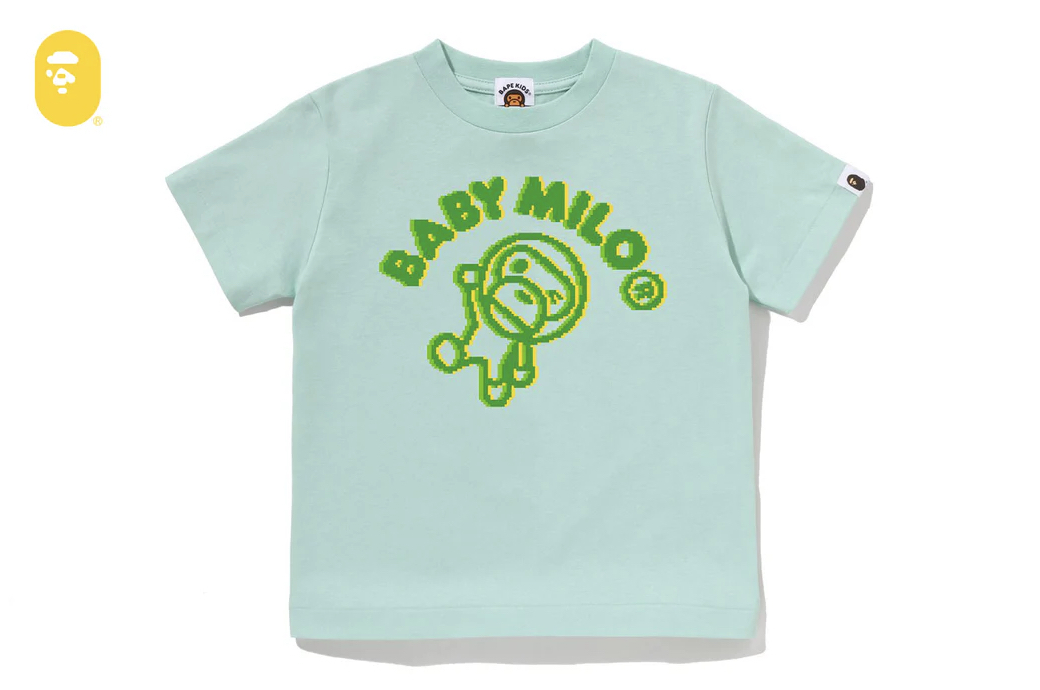 【BAPE 童裝】0516發售 RETRO PIXEL WINKING MILO TEE