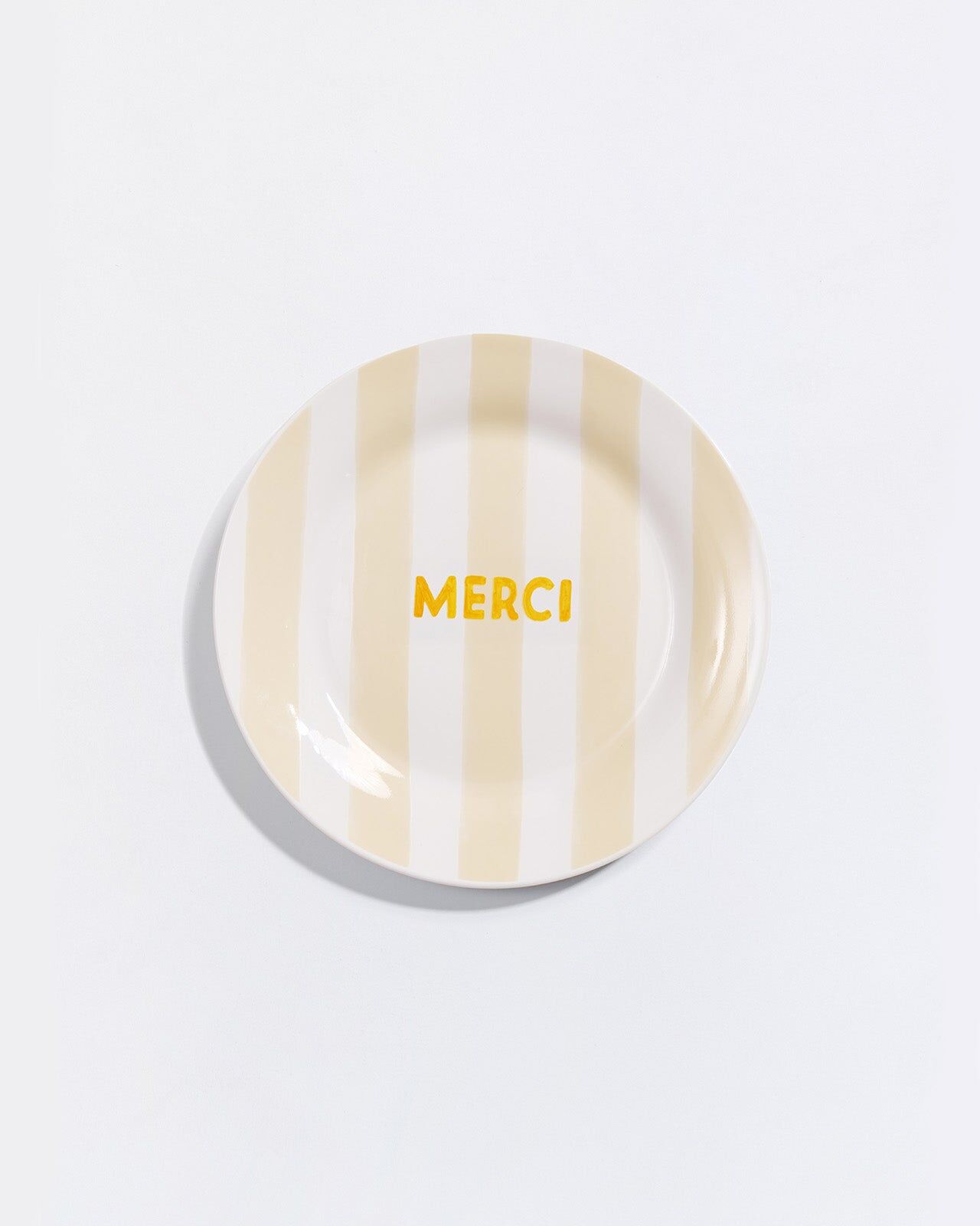 1EE0520-061 [EMOI EMOI] Merci 條紋瓷盤 - 19 厘米 #EMO26S3ASSDDMERCIRYJ-TU (EU)