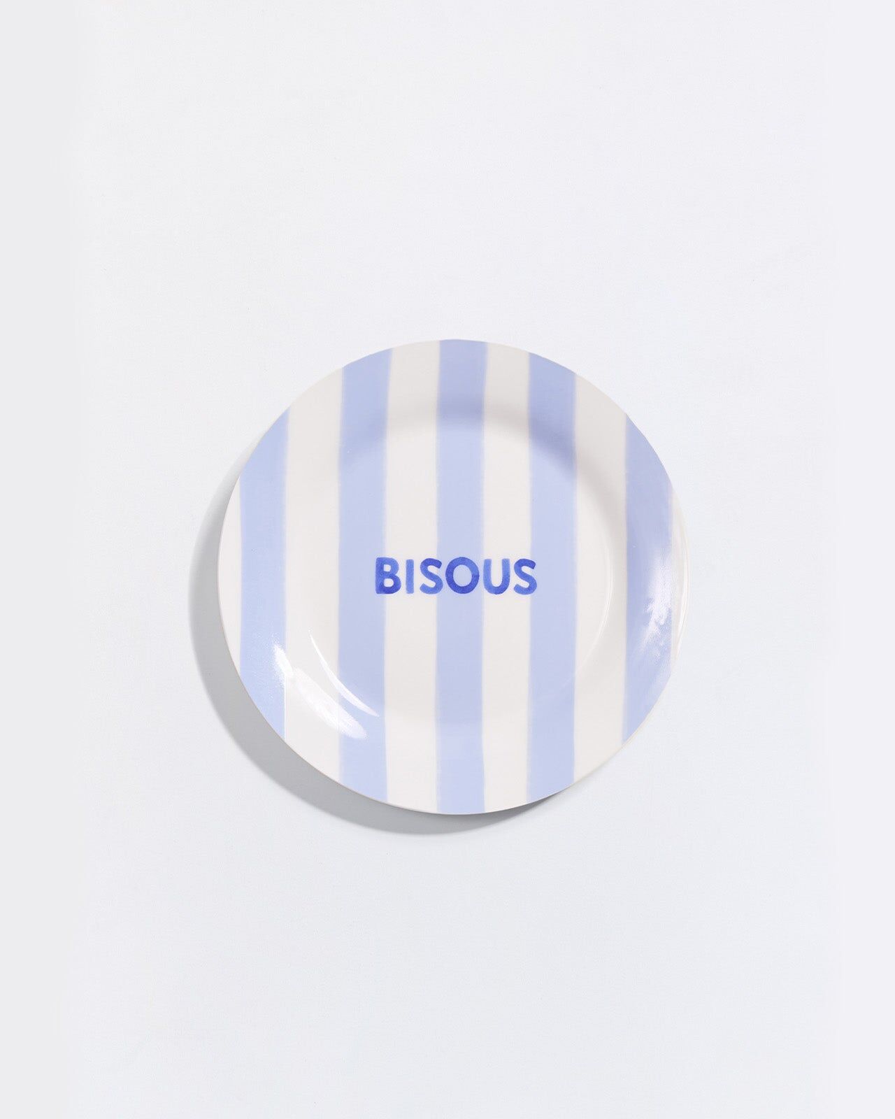 1EE0520-063 [EMOI EMOI] Bisous 條紋瓷盤 - 19 厘米 #EMO26S3ASSDDBISOUSRYB-TU (EU)