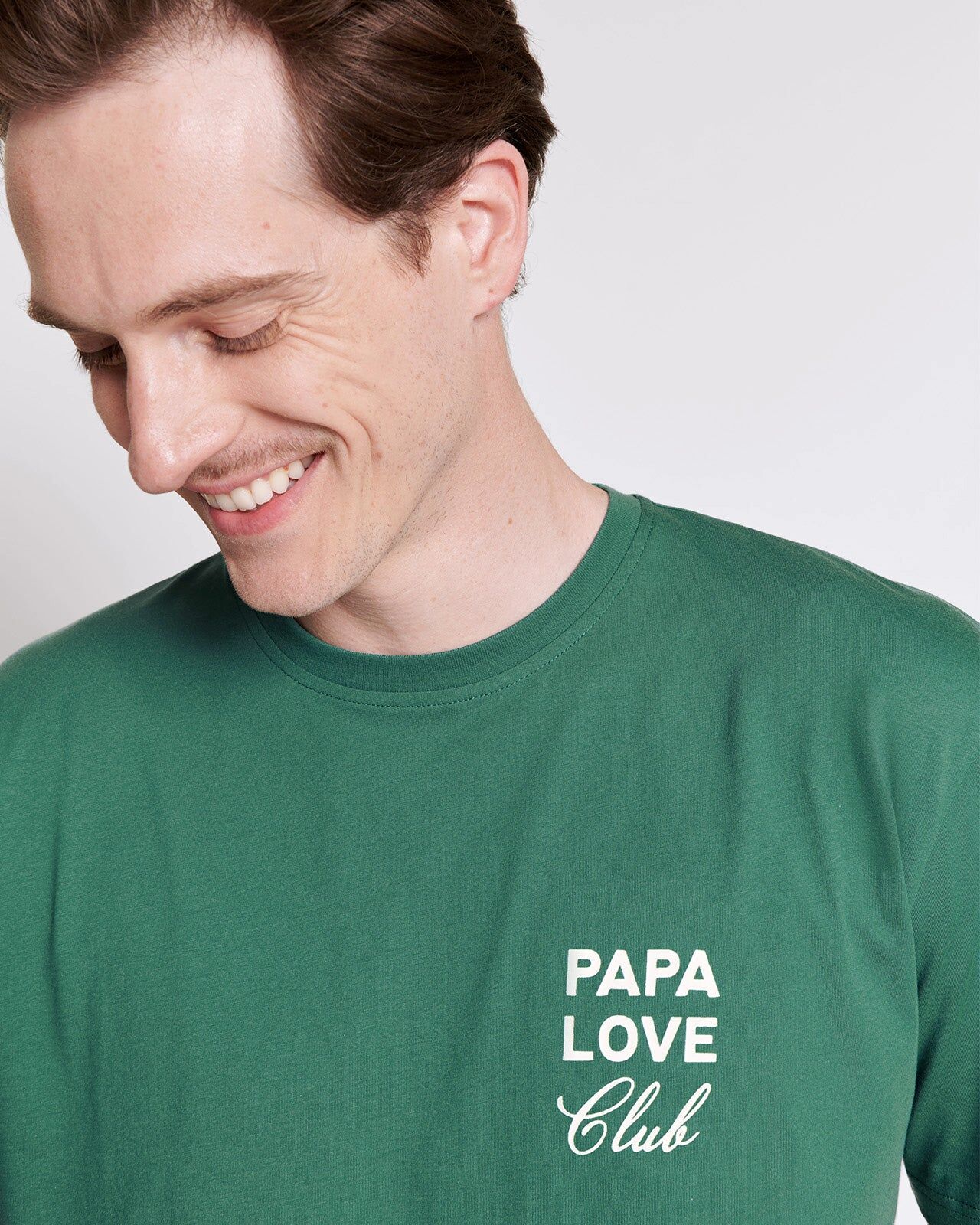 1EE0520-100 [EMOI EMOI] Papa Love Club 成人有機棉T卹 - 菠菜色 #EMO25S4TSHHPAPPALOCLVER (EU)
