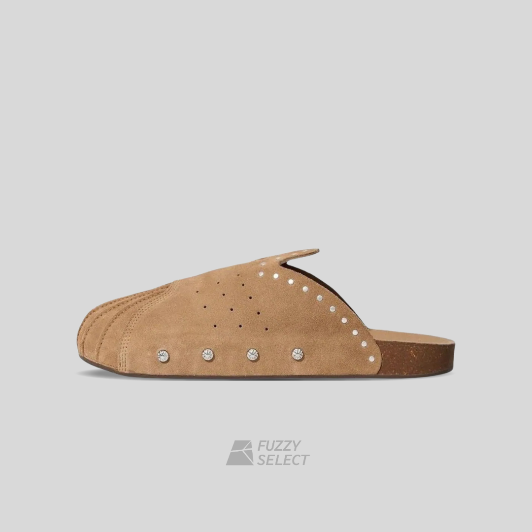 【逢甲 FUZZY】Adidas Adimule Superstar 駝色 鉚釘 穆勒 懶人 KZ6604