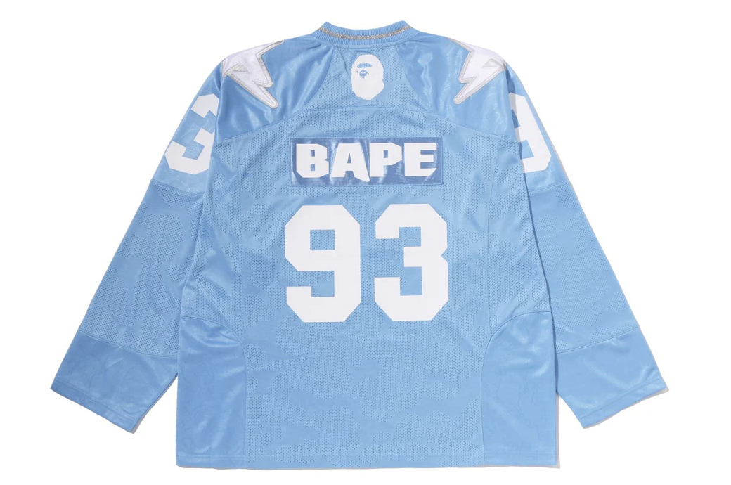 【BAPE男生】0509發售 寬版 LINE CAMO MULTI LOGO CROPPED FIT FOOTBALL JERSEY