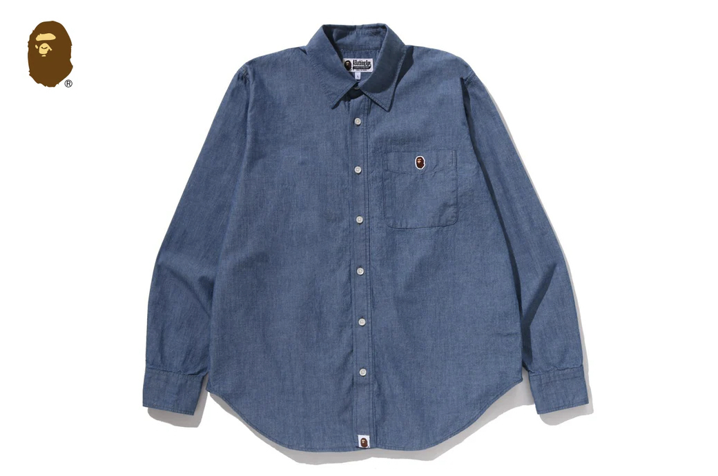 【BAPE男生】0509發售 ONE POINT CHAMBRAY SHIRT