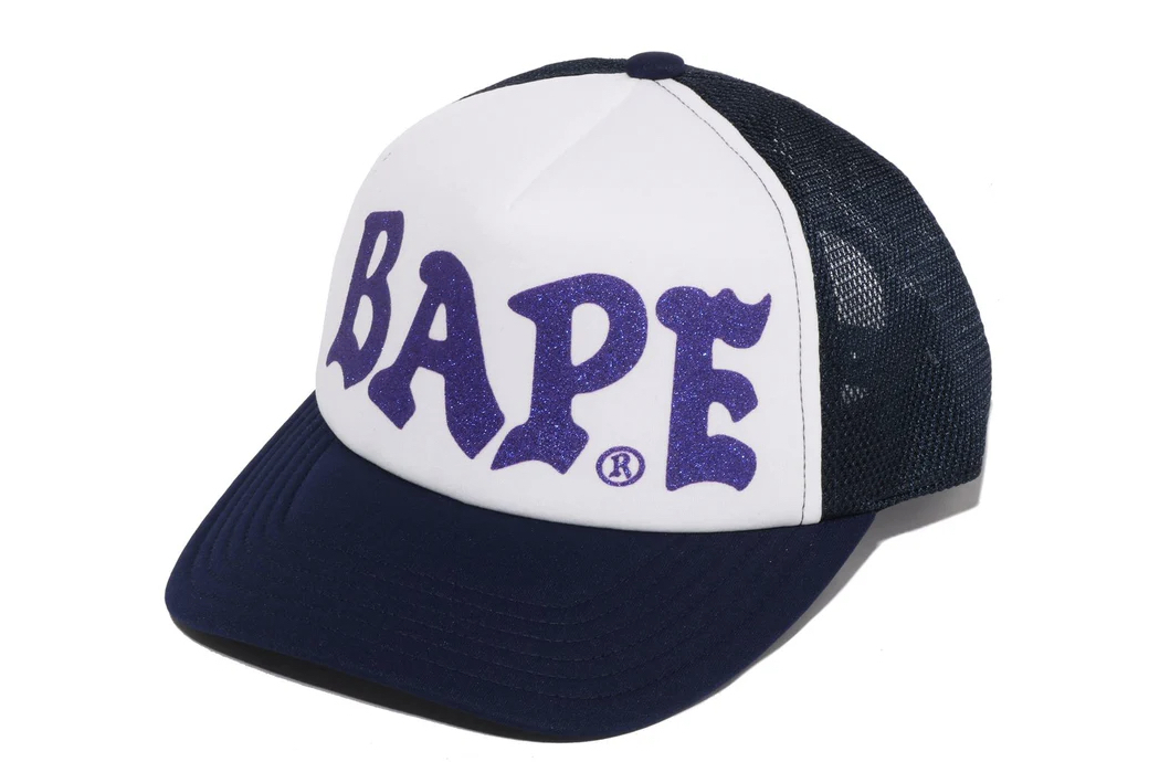 【BAPE配件】0509發售 BAPE GLITTER PRINT MESH CAP