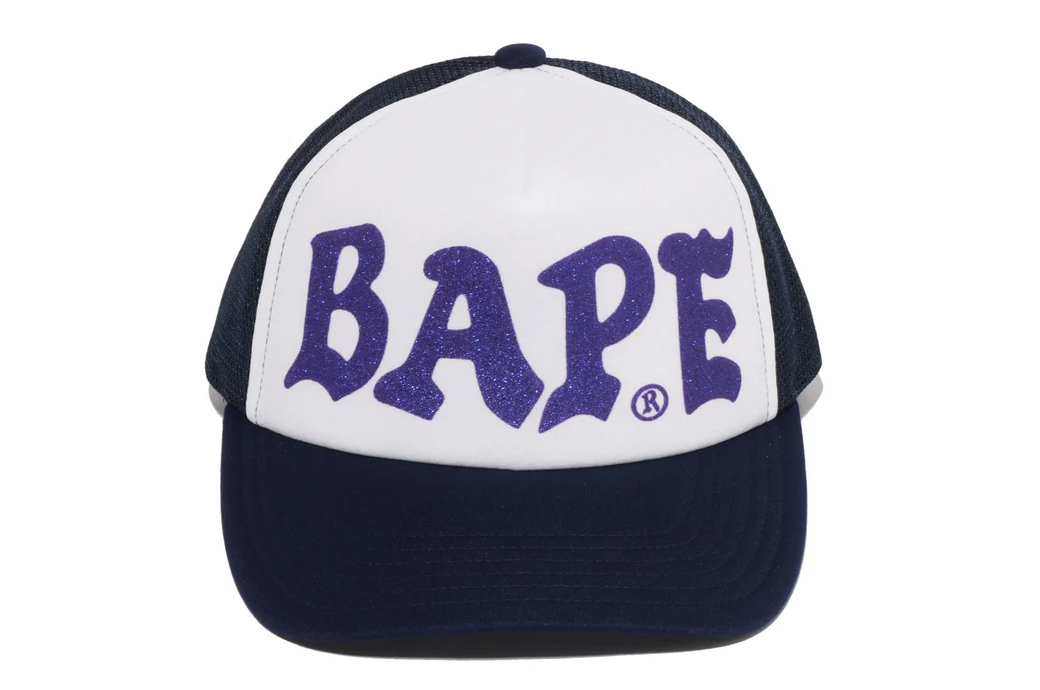 【BAPE配件】0509發售 BAPE GLITTER PRINT MESH CAP