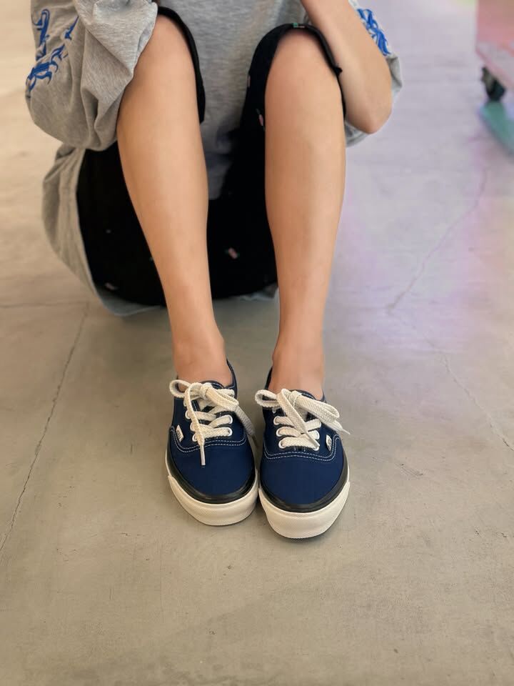 Vans Premium Authentic 44 Deck 日本限定 深藍 海軍藍 粗鞋帶 帆布鞋 VN000EFZCJE