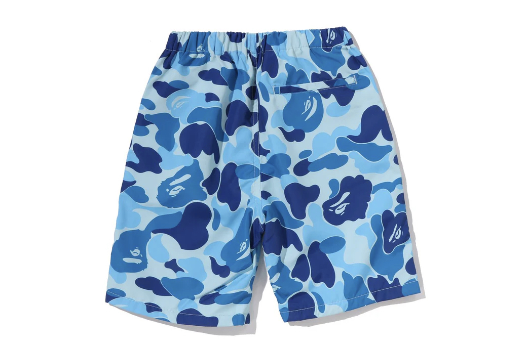 【BAPE童裝】0509發售ABC CAMO APE HEAD ONE POINT BEACH SHORTS