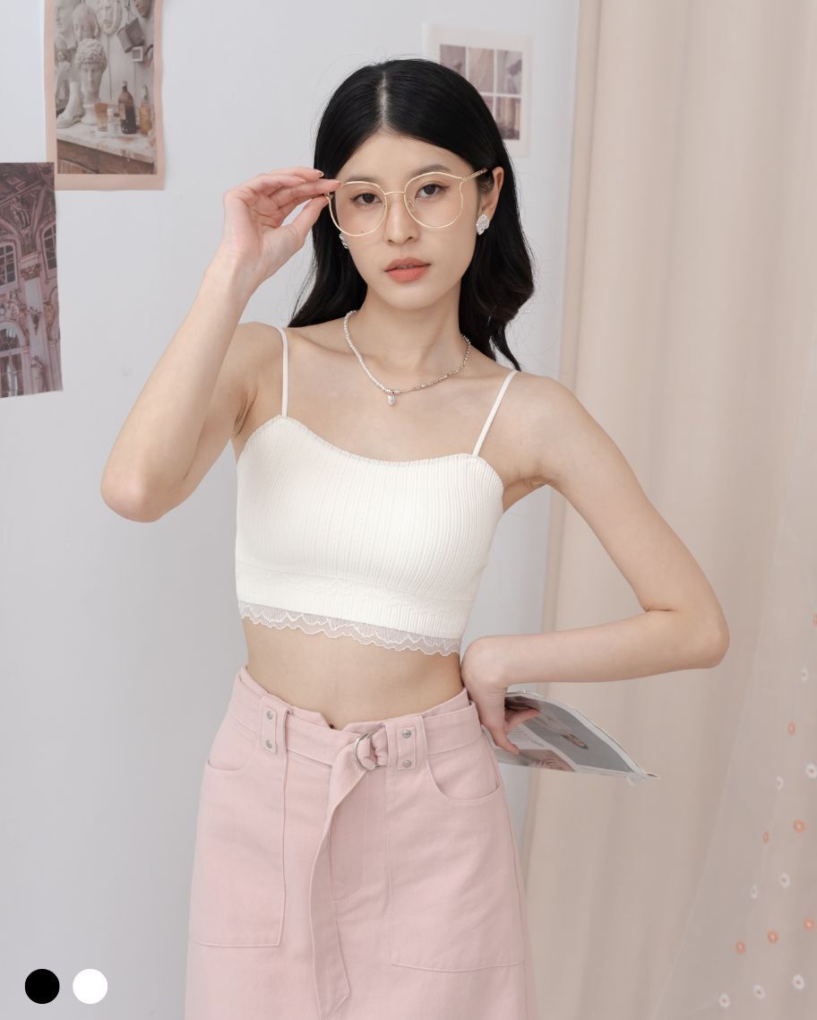 蕾絲花邊坑條小可愛