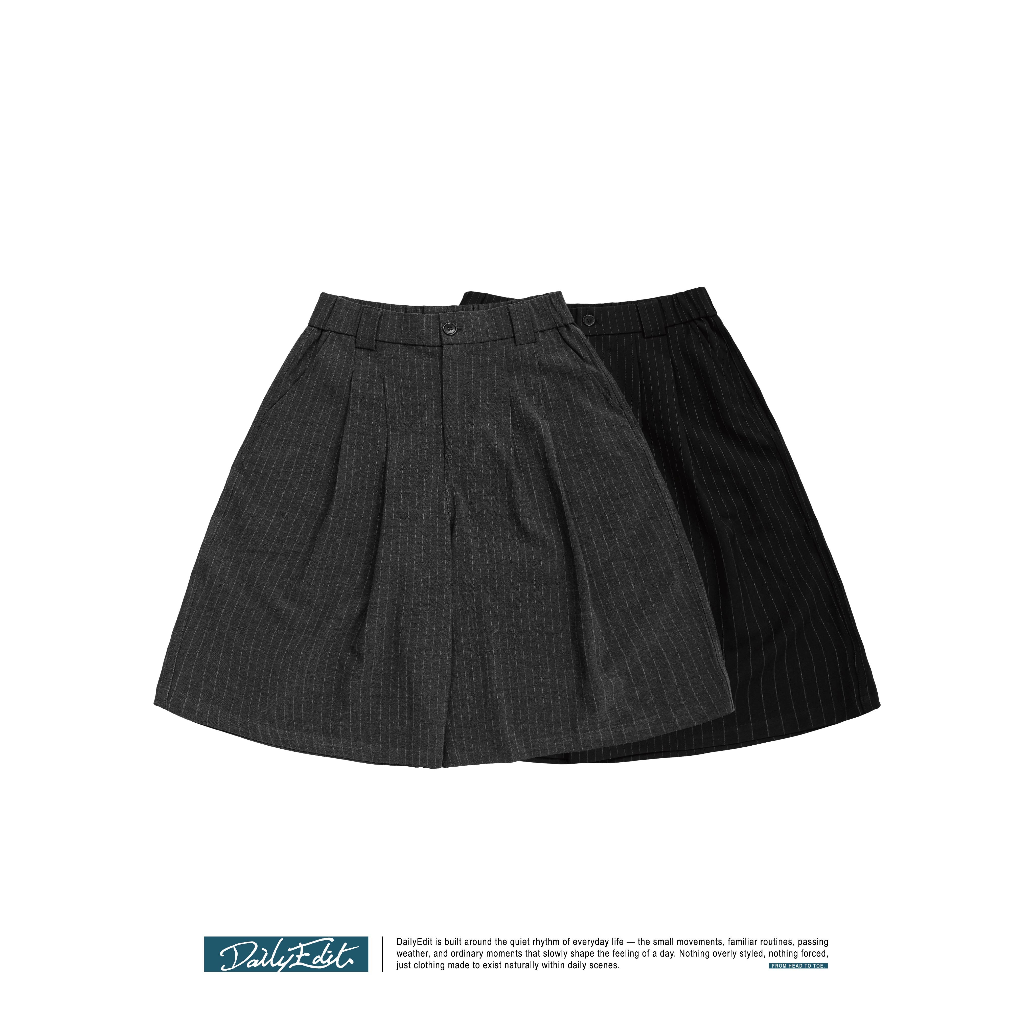 條紋西裝六分褲 Minimal Striped Shorts SS-016