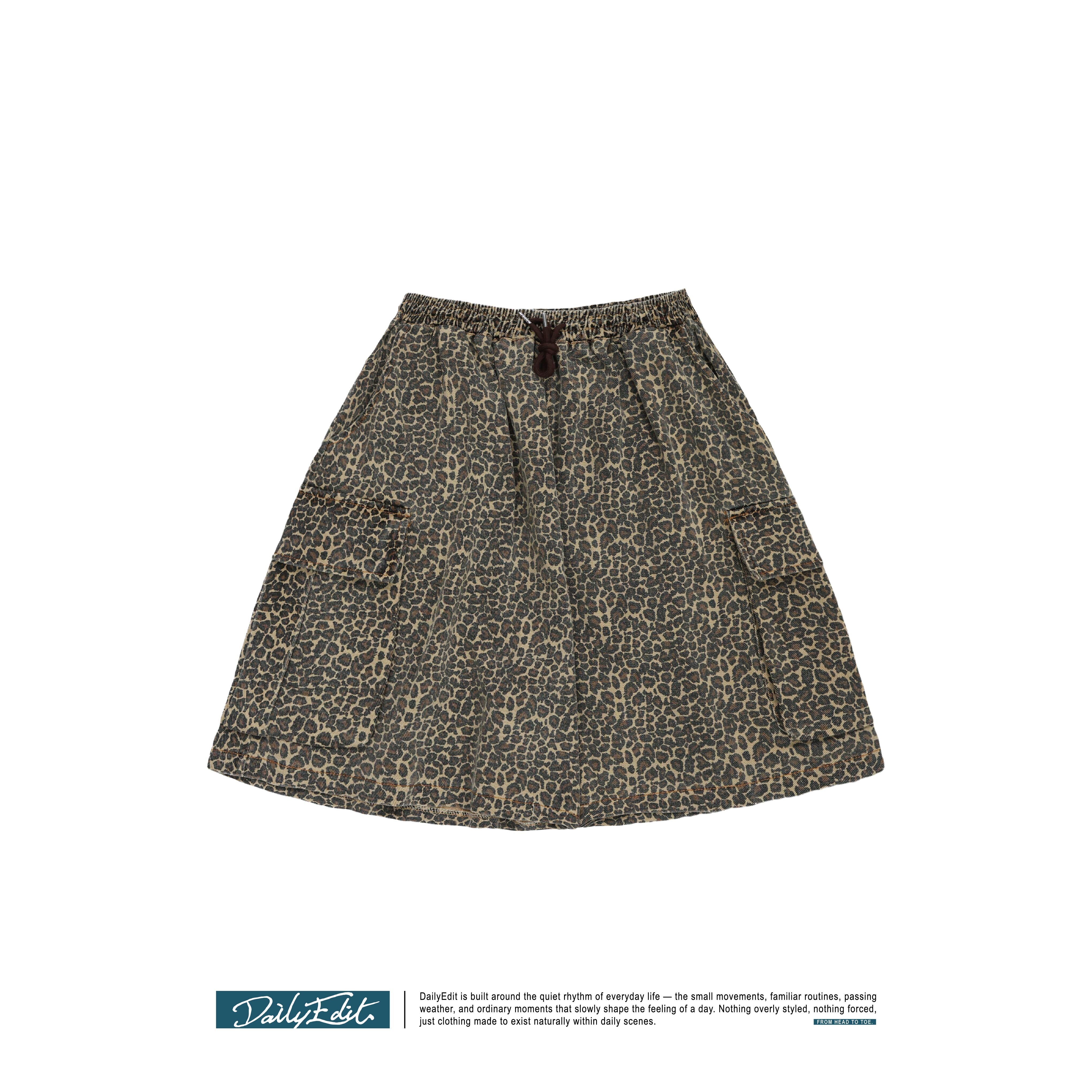 復古豹紋寬鬆短褲 Utility Camo Shorts SS-001