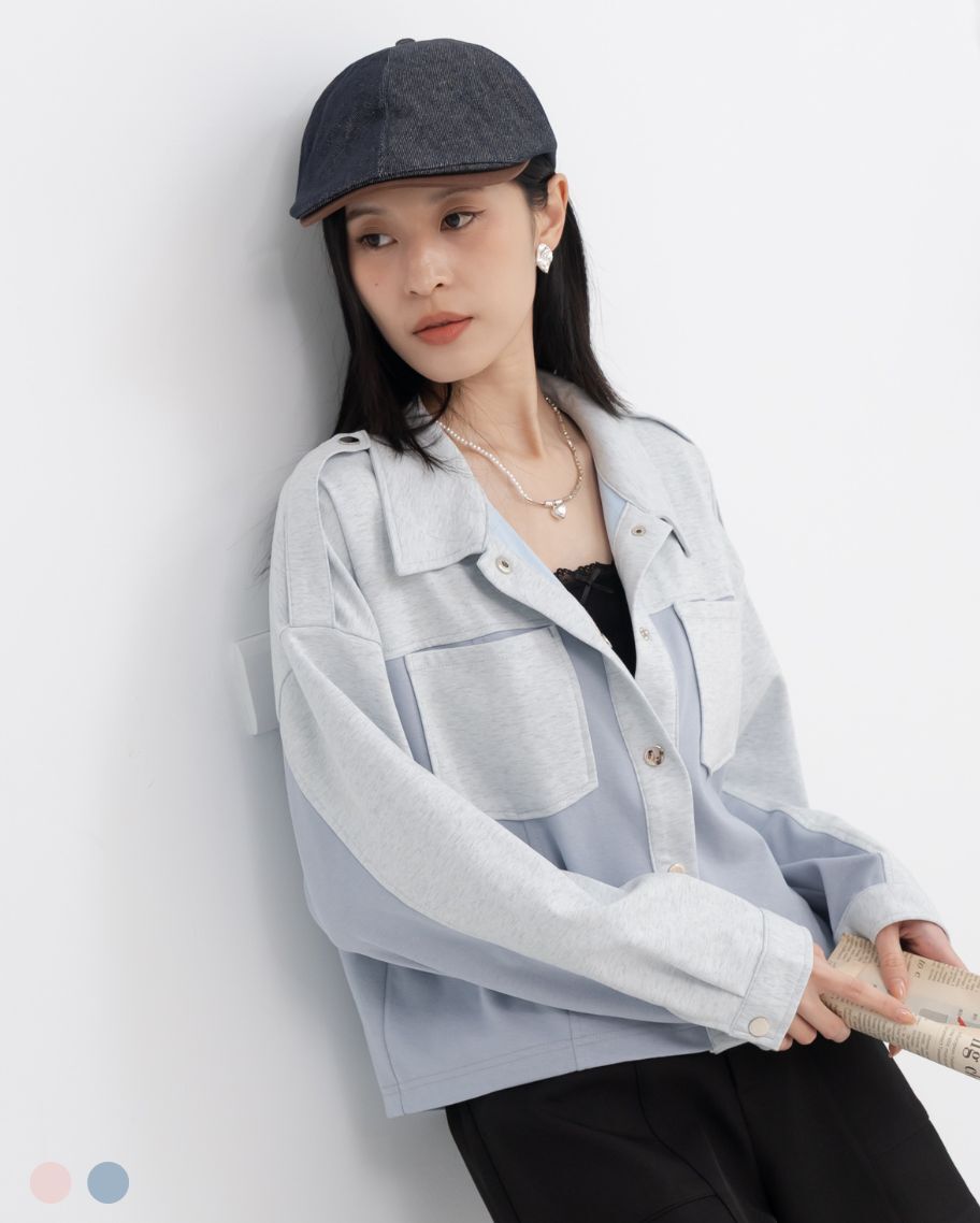 奶霧柔棉襯衫外套