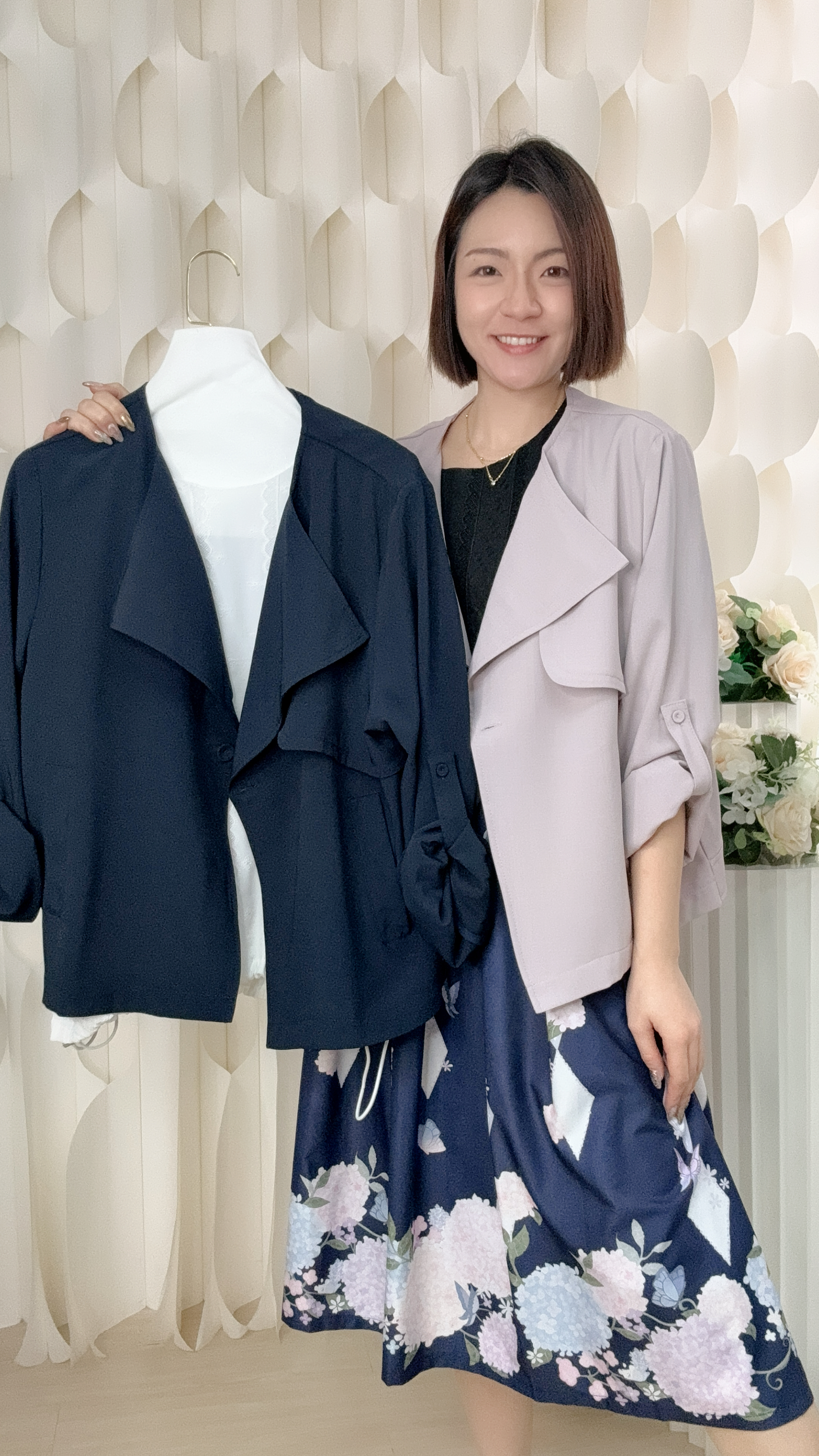 翻領薄身西裝外套 (胸48 腰48 長22吋)  37104  #1905clo