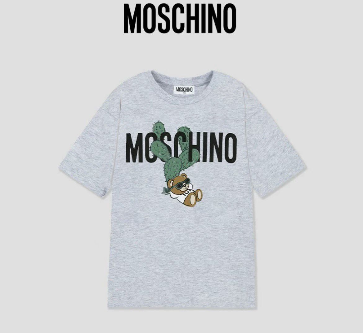 MOSCHINO KIDS 灰色大Logo仙人掌圖案 Tee