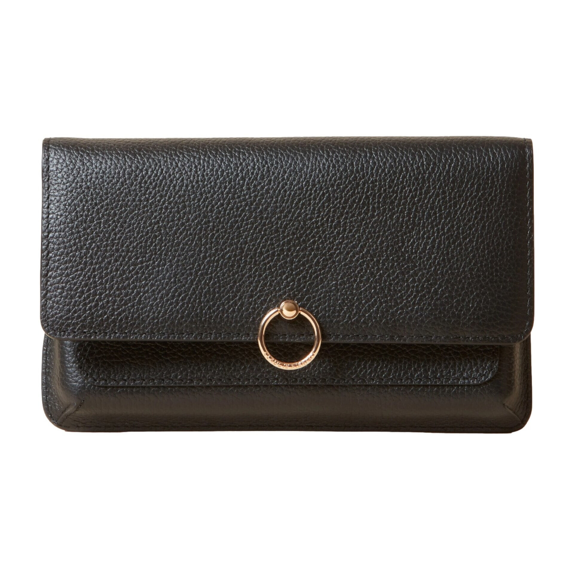 Claudie Pierlot Large grained leather Clutch