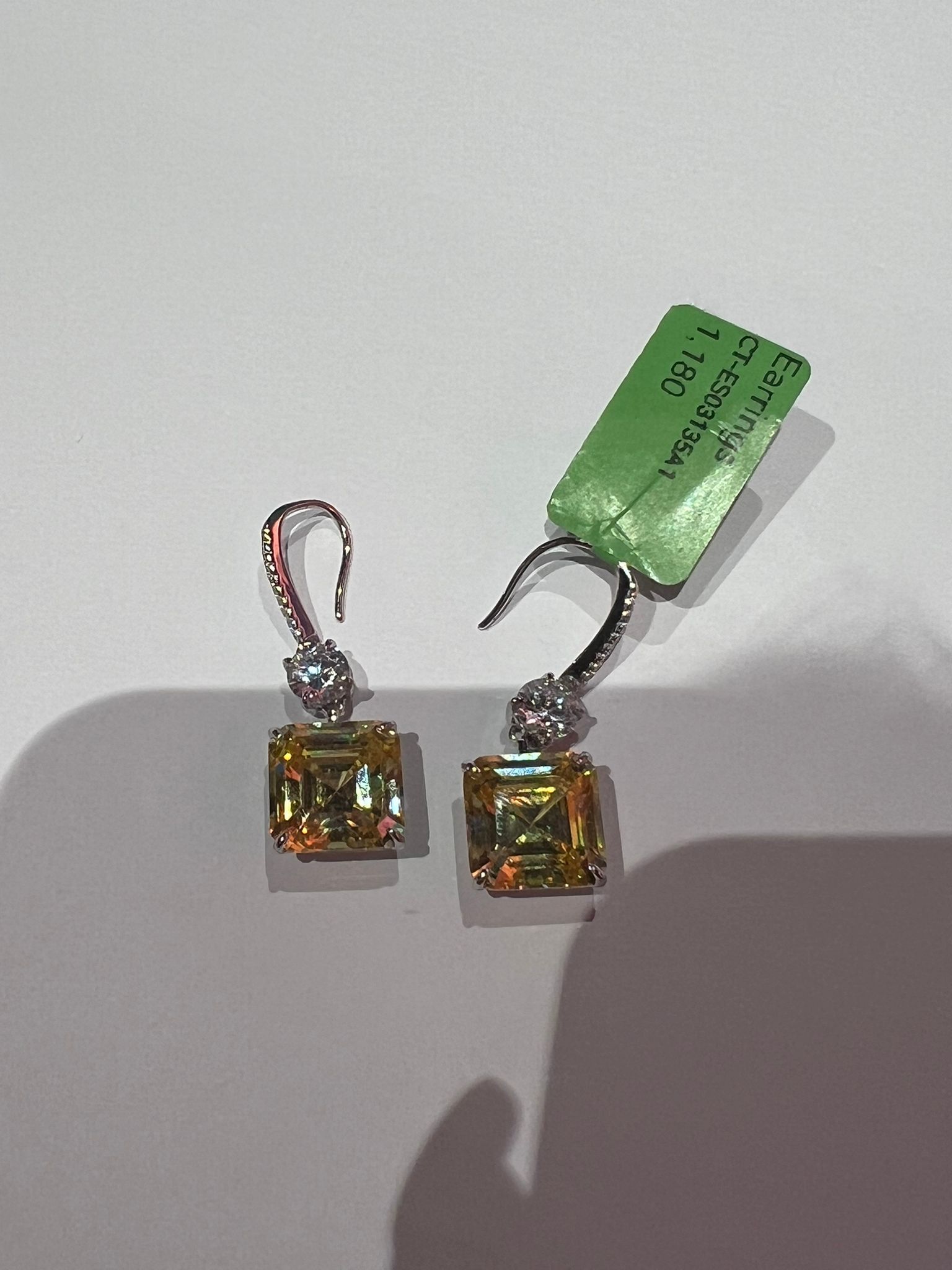 0519CT85-CRISATHENA-COLLECTION-黃石耳環（ A85)