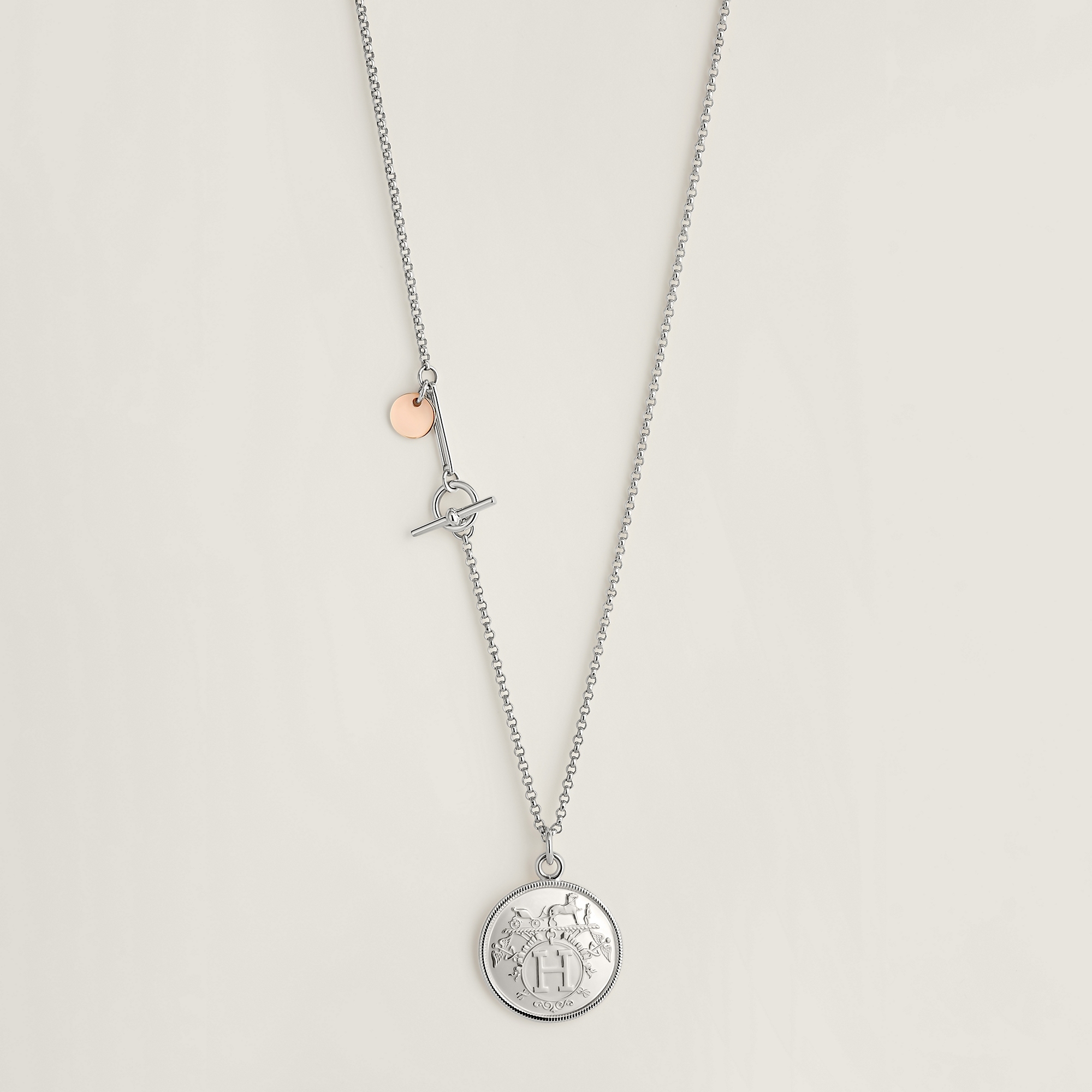 Hermes Ex-Libris necklace, medium model 頸鏈