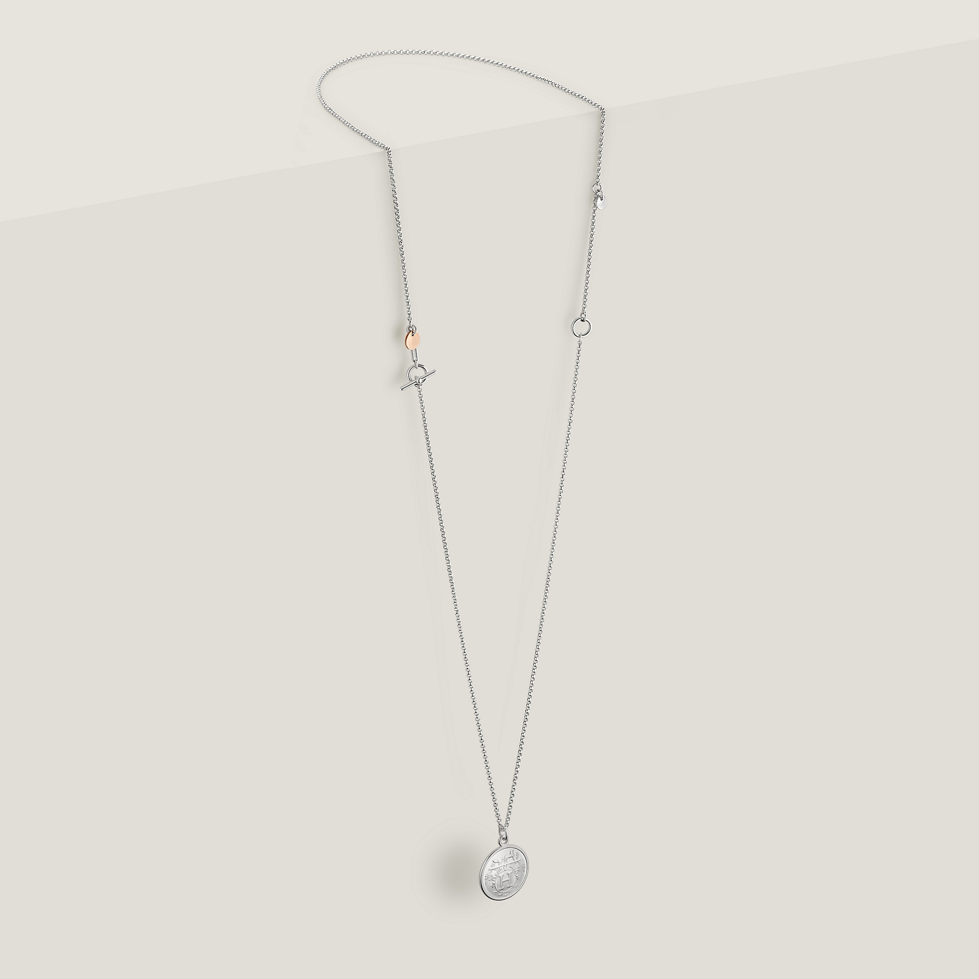 Hermes Ex-Libris LONG necklace, medium model 頸鏈