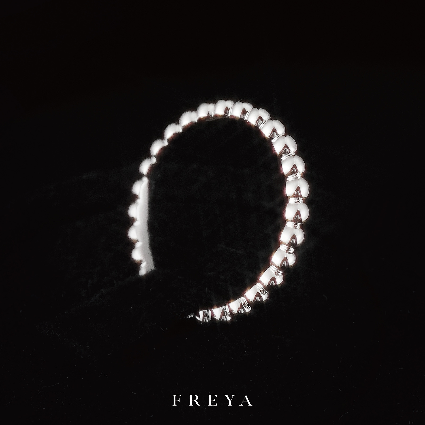 FREYA 素銀圓球線戒 銀