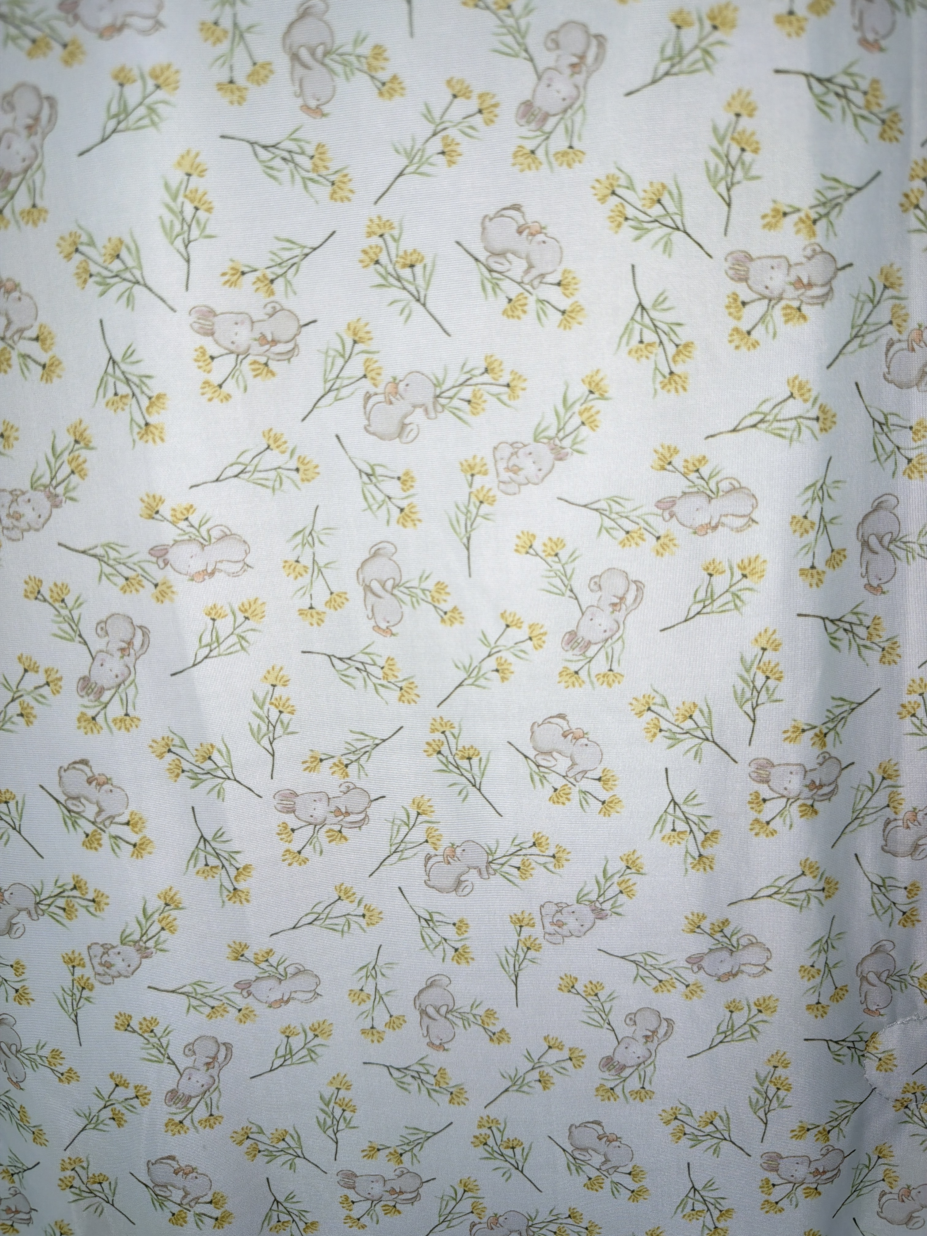 SX30 莫代爾碎花兔兔涼感被-黃色 (SS-150x200cm)