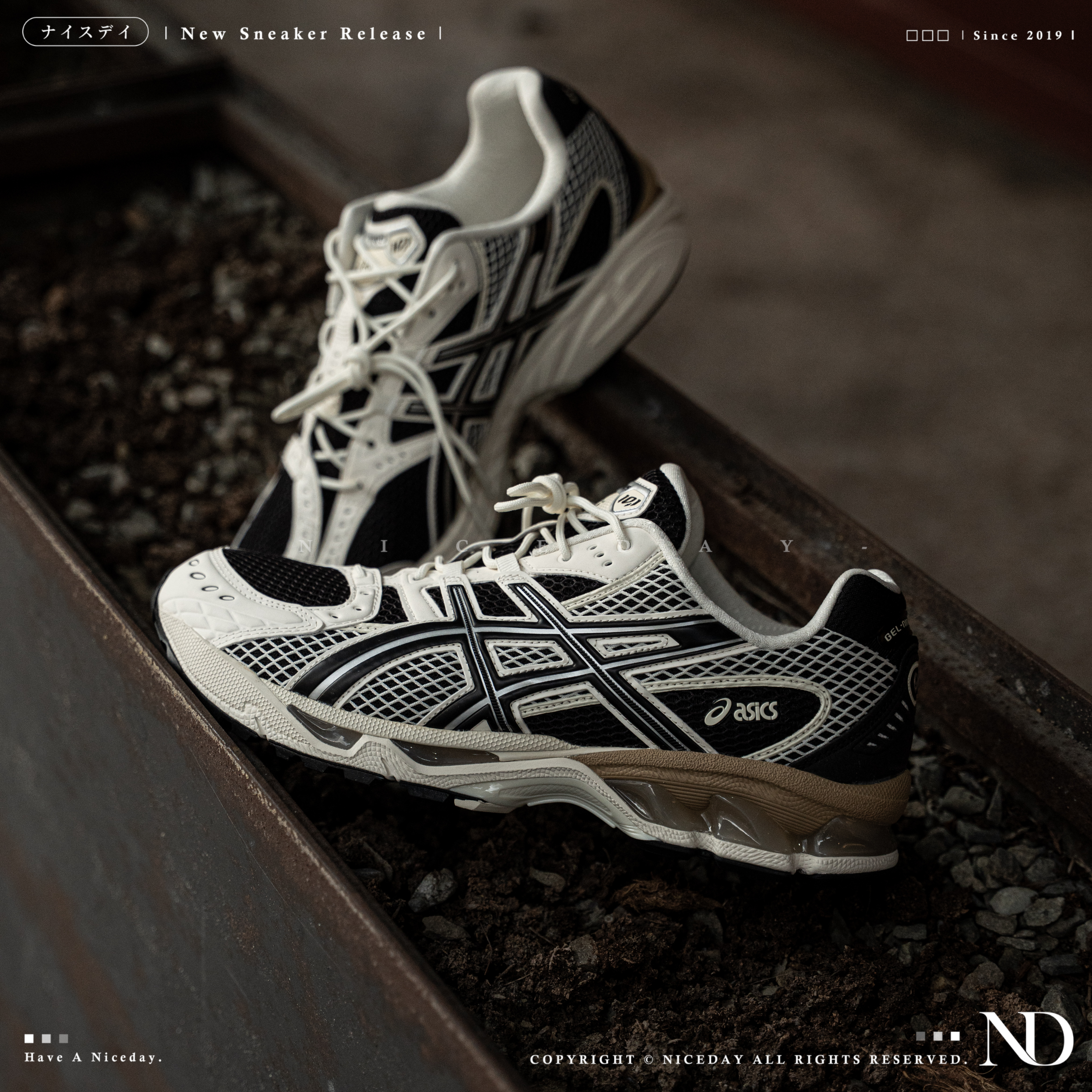 NICEDAY 代購 Acics Gel-Nimbus 10.1 機能 復古 黑色 奶油白 1203A877-001