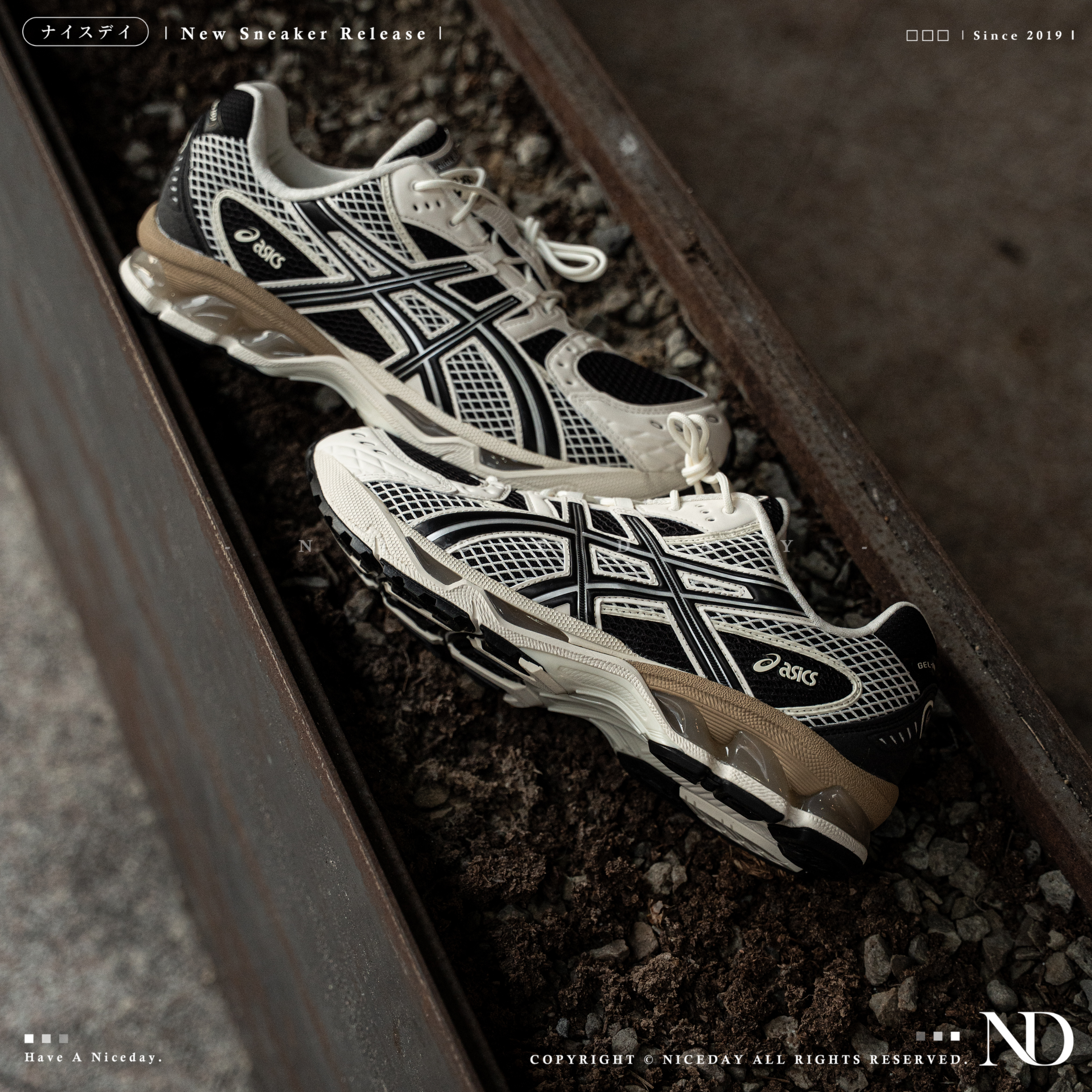 NICEDAY 代購 Acics Gel-Nimbus 10.1 機能 復古 黑色 奶油白 1203A877-001